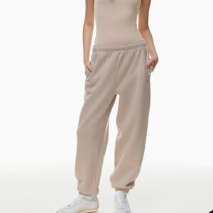 TNA heathered cream mega fleece sweats